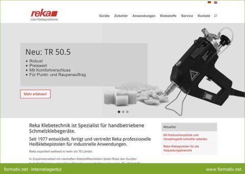 Reka Klebetechnik präsentiert seine professionellen Klebelösungen auf neuer Internetseite