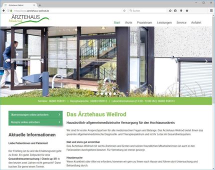 Ärztehaus Weilrod präsentiert sich mit neuer Homepage