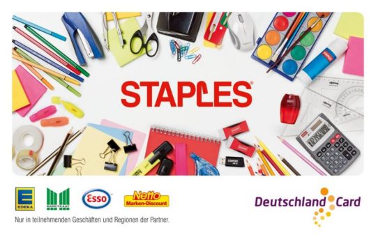 Traumpaar für Schule und Büro: Staples ist Partner der DeutschlandCard