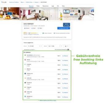 Die neue caesar data Anbindung an die Google-Suchmaschine sorgt für mehr Online-Direktbuchungen im Hotel