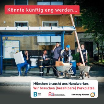 Dachdecker-Innung München-Obb.:  Gemeinsame Kampagne gegen den „Handwerker-Parkausweis-Wahnsinn