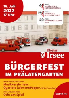 Bürgerfest in Kloster Irsee: Schwäbisches Bildungszentrum feiert nachgeholtes Jubiläum