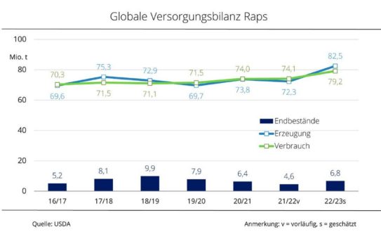 Globale Rapsernte erreicht neuen Höchstwert