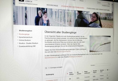 Eine letzte Chance für letzte Studienplätze in Biomedizintechnik, Chemie und Maschinenbau an der FH Lübeck – Bewerbungsportal noch geöffnet