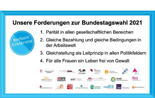 100 Tage bis zur Bundestagswahl – Frauen in Deutschland brauchen eine neue Politik