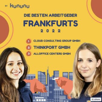 Thinkport ausgezeichnet als Top-Arbeitgeber 2022 in Frankfurt