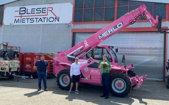 Merlo Teleskoplader arbeitet für Brustkrebs-Forschung