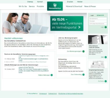 HanseMerkur geht mit neuem Portal für Vertriebspartner live