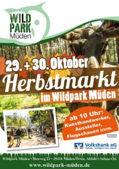 Herbstmarkt im Wildpark Müden am 29. und 30. Oktober