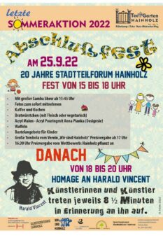 Acrylic Pouring Malangebot beim Fest „20 Jahre Stadtteilforum Hainholz“ am 25.09.2022