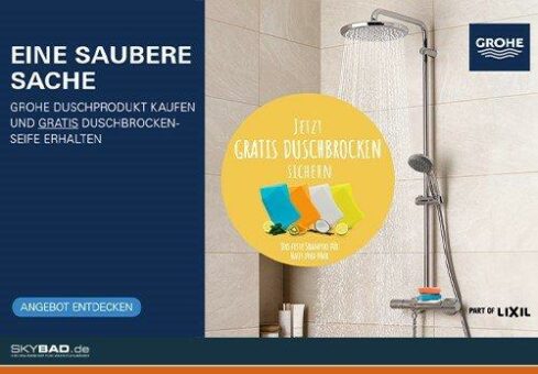 GROHE Duschsysteme jetzt mit einem gratis Duschbrocken