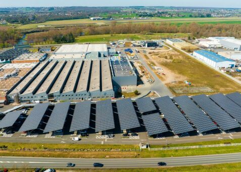 Solarcarporte – Carport mit Solardach – Solare Parkplatzüberdachung für Parkplätze