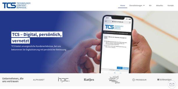 TCS – Technology Content Service präsentiert sich mit neugestaltetem Webauftritt