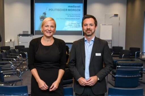 Dr. Severin Fischer, Chef der Senatskanzlei, beim „Politischen Morgen“ des medianet berlinbrandenburg e.V. zum Thema „Filmfreundliche Stadt Berlin“