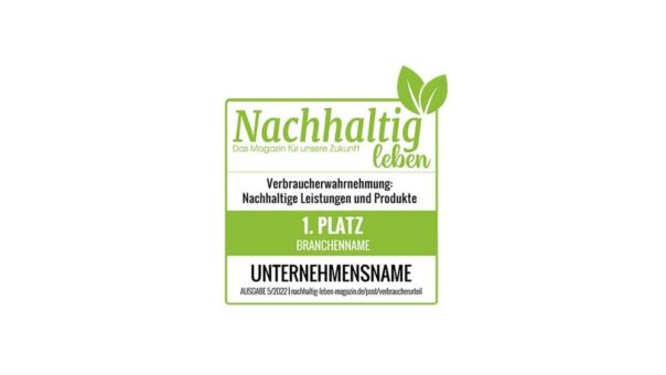 Ausgezeichnete Nachhaltigkeit von Dienstleistungen und Produkten