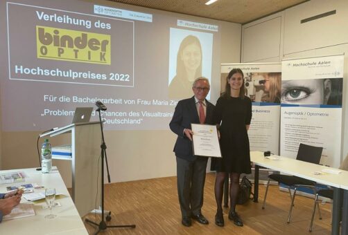 Binder-Optik-Preis für optometrisches Visualtraining