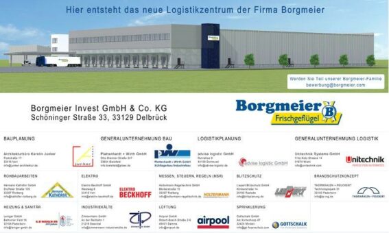 advise logistic begleitet Borgmeier bei der Realisierung des neuen Logistikzentrums am Firmenstandort in Delbrück