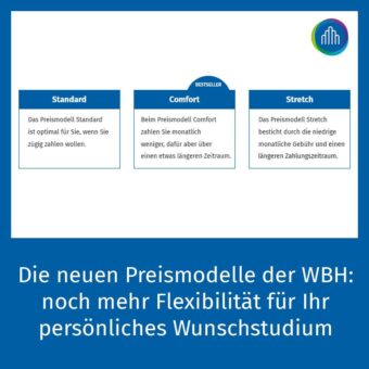 Neue Preismodelle an der WBH