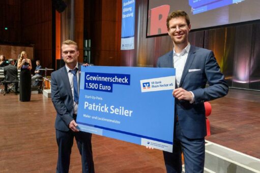 Meisterfeier: Start-up-Förderpreis geht an Maler- und Lackierermeister Patrick Seiler