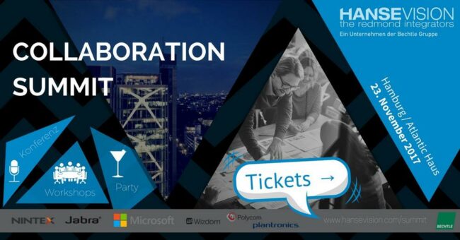 Erster Collaboration Summit in Hamburg. Workshops, Konferenz und Party am 23.11.2017