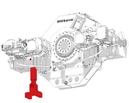 Neue Drehmomentstütze der SMS group am AOD-Konverter