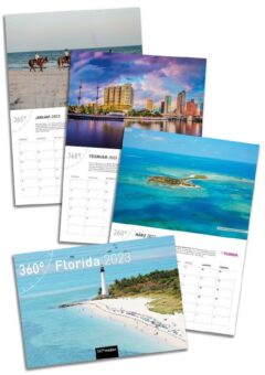 Inspiration für die schönsten Orte Floridas: CANUSA TOURISTIK und 360° Medien unterstützen in Zusammenarbeit mit VISIT FLORIDA mit einem Wandkalender 2023 die Hurrikan-Opfer im US-Bundesstaat