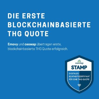 Emovy und ceswap übertragen erste, blockchainbasierte THG Quote erfolgreich