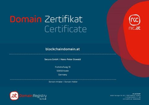 Mit Domain-Zertifikat wird die Registrierung einer At-Domain zum Erlebnis