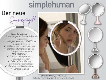 simplehuman – Die neue Generation des Sensorspiegels