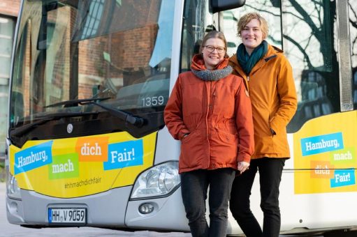 Fair auch im Verkehr – „Hamburg, mach dich Fair“ startet mit buntem Bus ins Kampagnen-Jahr 2023