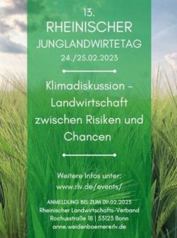 Rheinischer Junglandwirtetag am 24. und 25. Februar in Kempen