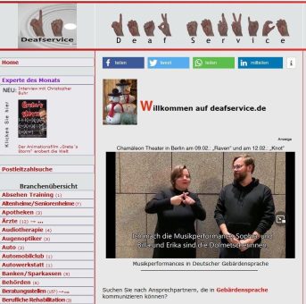 13 Jahre www.deafservice.de – das Informationsportal für Hörbehinderte / Gehörlose