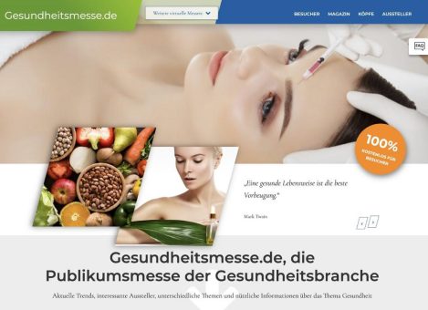 Gesundheitsmesse.de präsentiert virtuelle Messe für Gesundheits-, Wellness- und Sportbranche