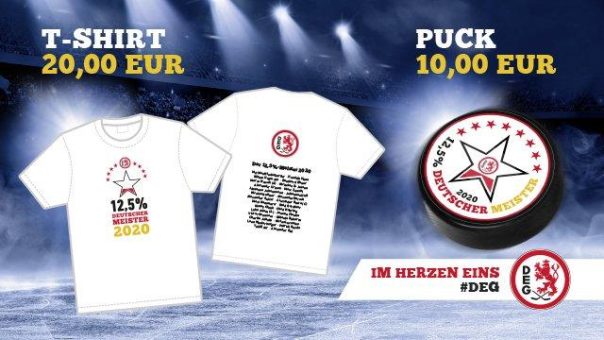 DEG mit Sonderpuck und Shirt:  12,5 % Deutscher Meister 2020!