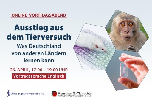 Einladung zum Online-Vortrag: Ausstieg aus dem Tierversuch…was Deutschland von anderen Ländern lernen kann