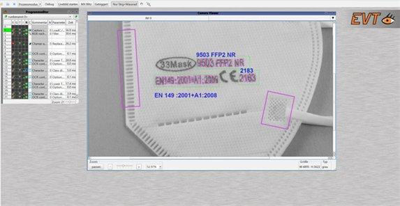 FFP 2 Masken Inspektion mit der EyeVision Software