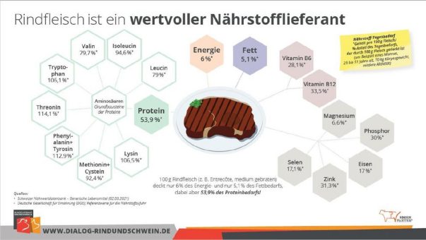 Optimale Nährstoffverfügbarkeit macht Fleisch zu einem wichtigen Bestandteil einer ausgewogenen Mischkost