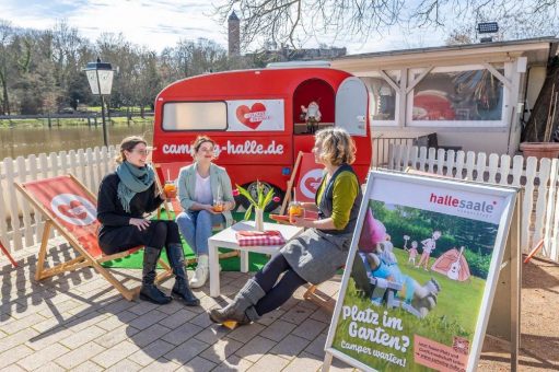 Start für Charme-Kampagne: Platz im Garten? Camper warten! Campingmöglichkeiten in Halle gesucht mit neuer Online-Plattform