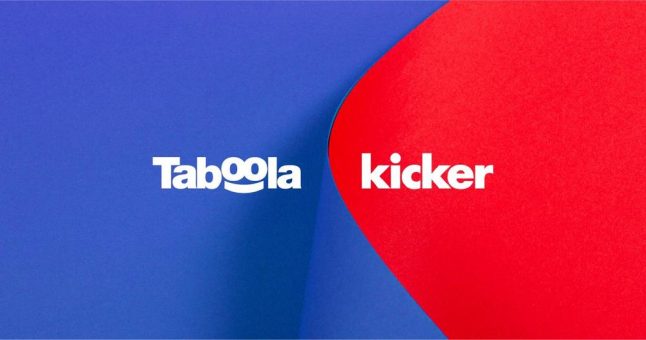 Taboola ist wieder präferierter Partner von kicker und sichert sich exklusiven Dreijahresvertrag