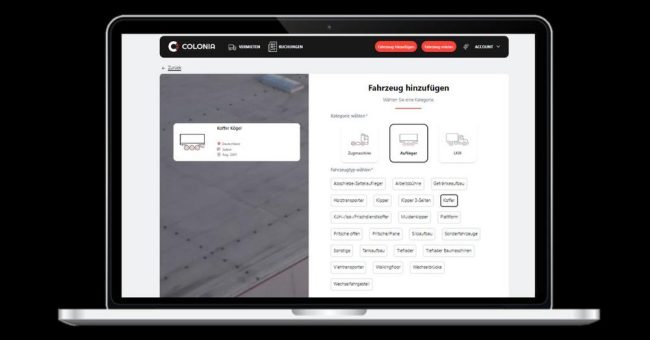 Colonia launcht neues Feature „Digitale Fahrzeugverwaltung“ auf seiner B2B-Sharing-Plattform