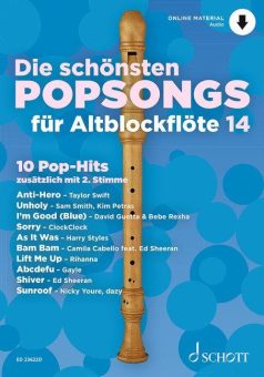 10 aktuelle Pop-Hits für Altblockflöte