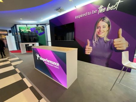 livewelt konzipierte neuen Messestand für Teleperformance