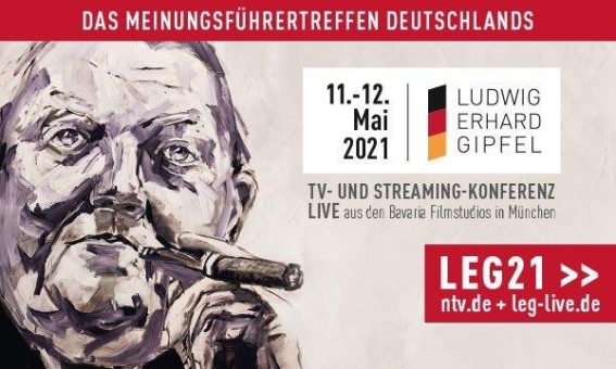 Ludwig-Erhard-Gipfel 2021 sendet als TV- und Streamingkongress live aus den Bavaria Filmstudios