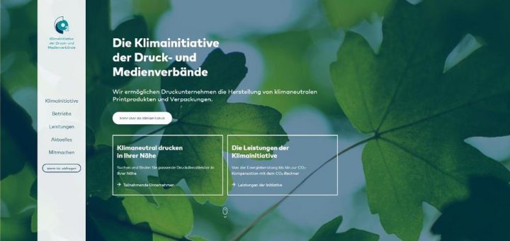 Neuer Auftritt der Klimainitiative der Druck- und Medienverbände