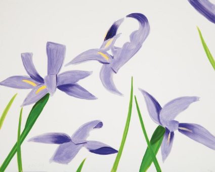 Alex Katz Flowers – Purple Irises und Yellow Flags 2023