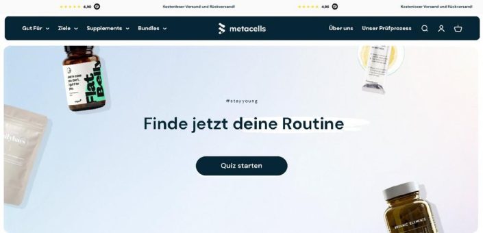 Neu! Routinefinder des Health Startup metacells: Individuelle Produkte und Lifehacks für mehr Gesundheit und Wohlbefinden