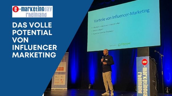 Greenline Media-Geschäftsführer Björn Heubes begeistert Unternehmer beim e-Marketing Day Rheinland mit Vortrag über Influencer-Marketing