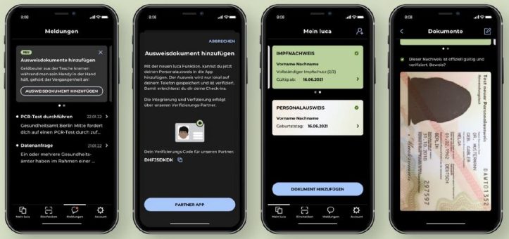 IDnow bringt den Personalausweis in die luca App