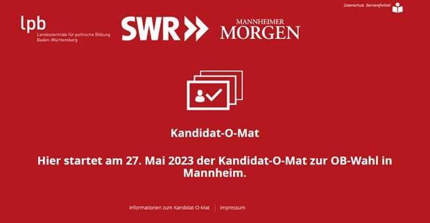 „Kandidat-O-Mat“ zur OB-Wahl in Mannheim wird freigeschaltet