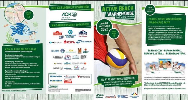 Sportarena geht in 12. Spielzeit: AOK Active Beach startet in Warnemünde